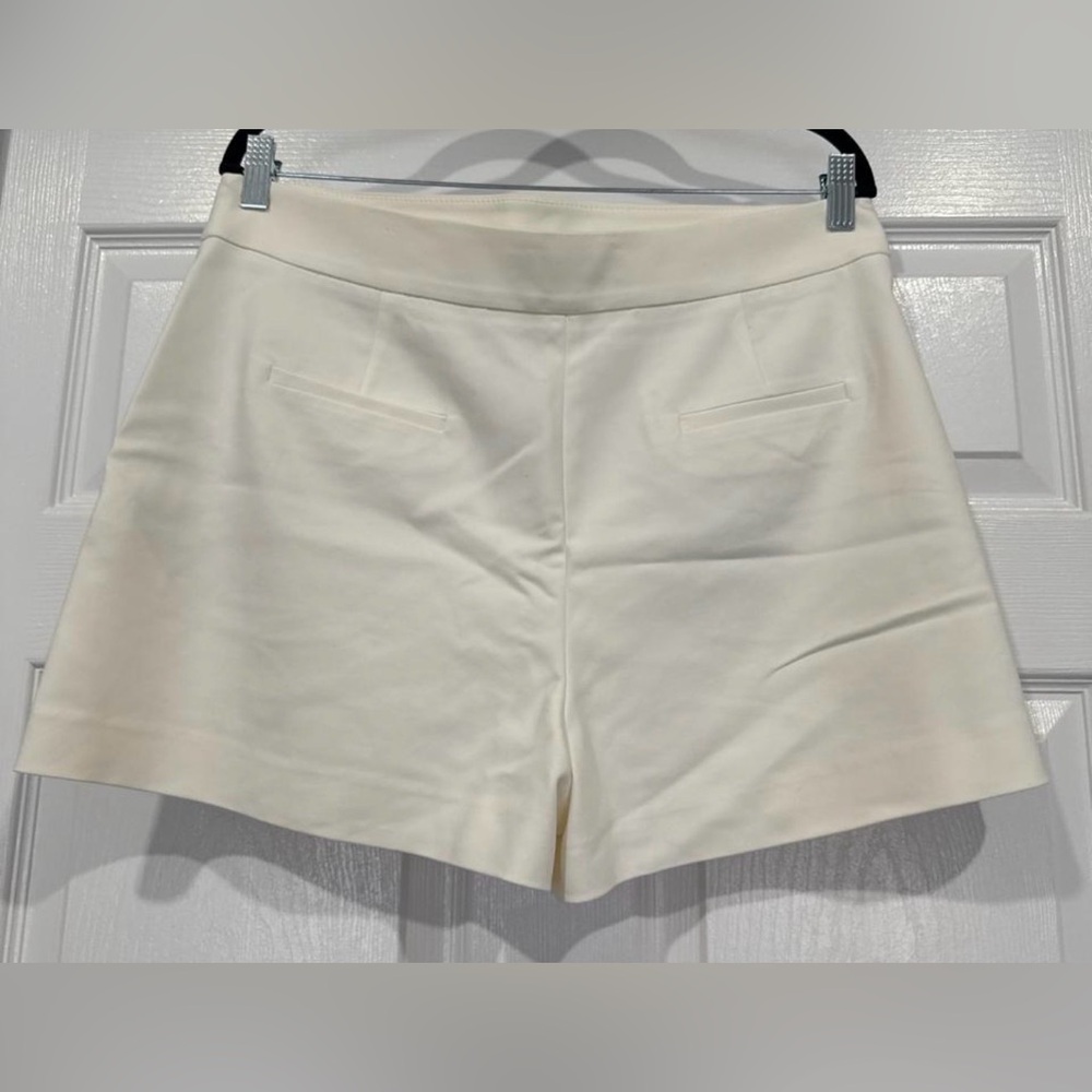 Zara Cream High-Rise Tailored Shorts - Picture 2 of 4